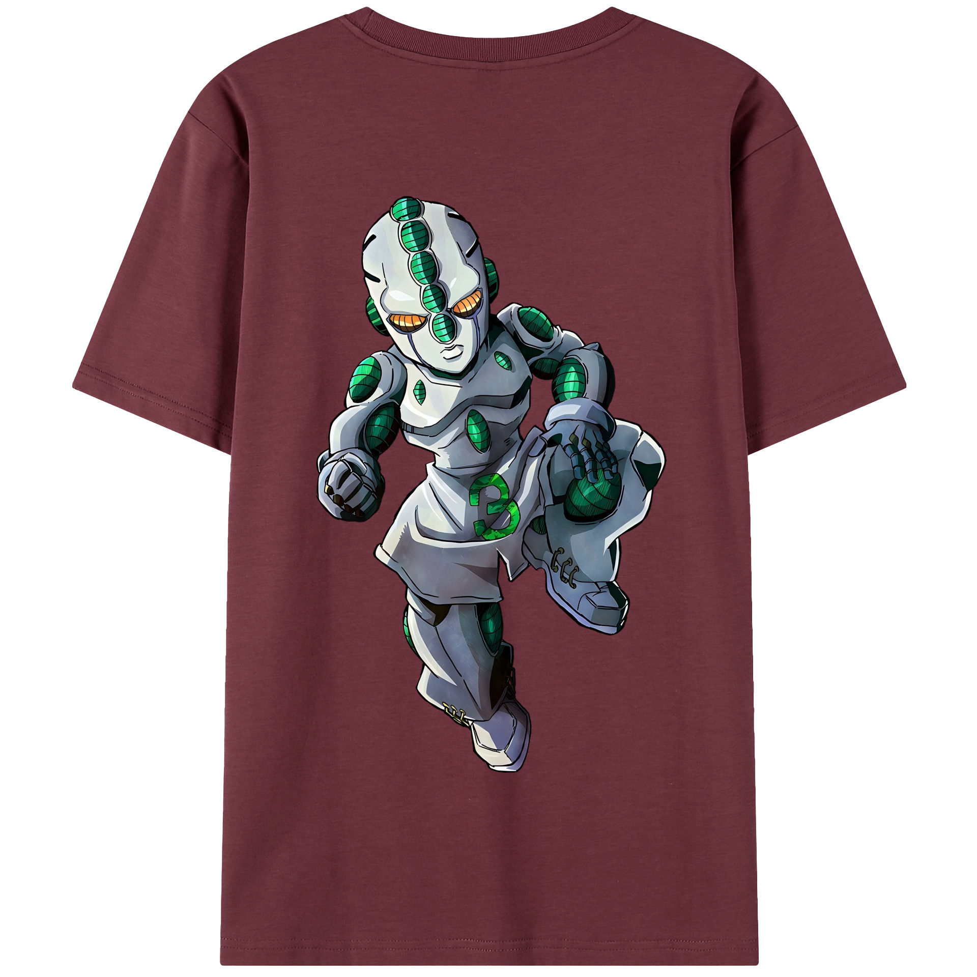 （画像用） ジョジョの奇妙な冒険 広瀨康一 JoJo's Bizarre Adventure Hirose Koichi 綿100％半袖Tシャツ（背面プリント）